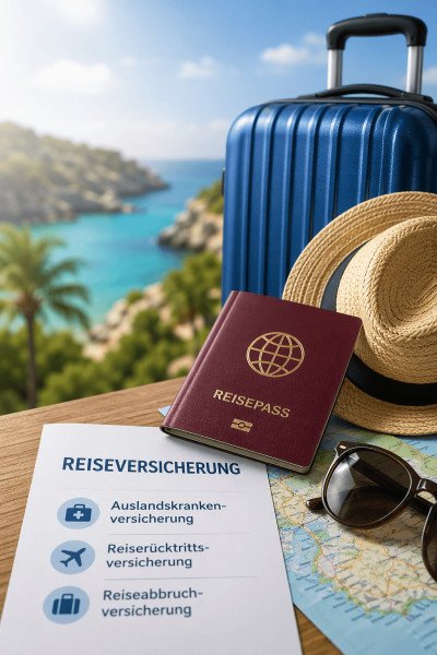 Reiseversicherung Überblick mit Auslandskrankenversicherung und Reiserücktritt