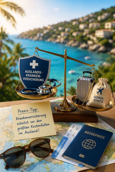 Auslandskrankenversicherung als wichtigster Schutz der Reiseversicherung im Vergleich zu Gepäckversicherung im Ausland