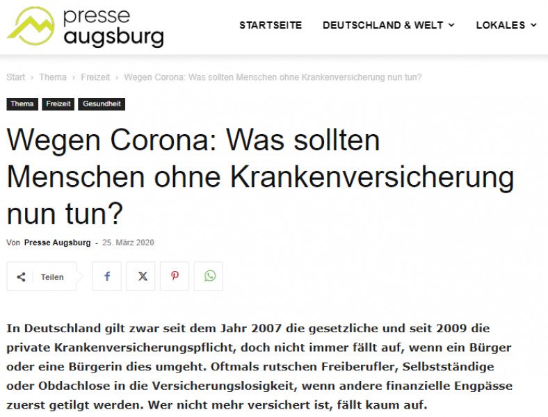 Artikel Presse Augsburg